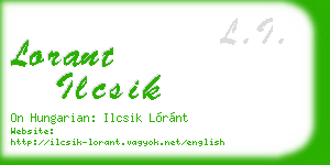lorant ilcsik business card