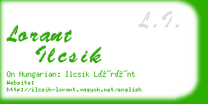 lorant ilcsik business card